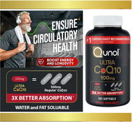 Qunol Ultra CoQ10 100 mg 180 แคปซูล 3x Better Absorption ดูดซึมดีกว่า 3 เท่า