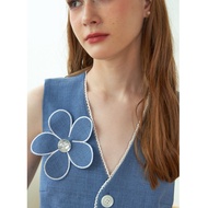 [พรีออเดอร์7วัน]ROSE MALLOW TAILOR SUIT VEST JEAN STRIPED