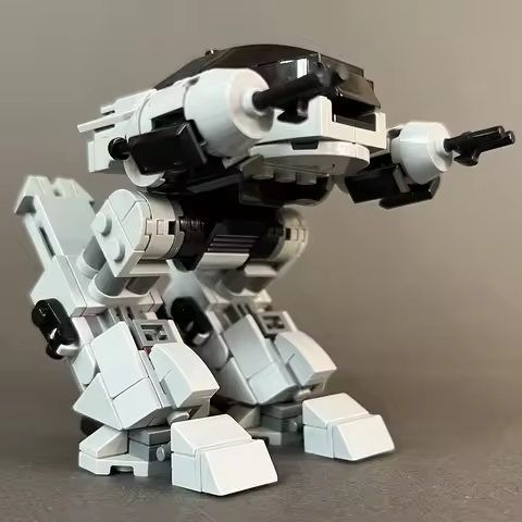 MOC RoboCoped ED-209 Robot Characters Mechanical War Polices Building Bricks Movie Mecha Toys Suit f