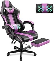 Ferghana Purple Gaming Chairs with Footrest for Adult, Teens, Ergonomic Gamer Chair,Office Computer Gaming Chairs,E-Sports Racing Game Chair with Lumbar Pillow and Headrest
