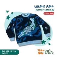 [Bulen Store] "Whale Fall" Sweater - Knitted Sweater Illustration of Cute Whale Bone Sweater, One Si