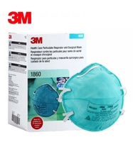 3M (x20ชิ้น) หน้ากากป้องกัน ฝุ่น ละออง เชื่อวัณโรค รุ่น 1860 N95 PARTICULATE RESPIRATOR