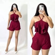 FYANG TERNO SHORT WITH 2 POCKET bark crepe fabric small to medium actual photo posted
