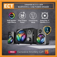 Vinnfier ECCO 5 BTR / ECCO 7 BTU Bluetooth 2.1 USB Power Speaker LEDLights FM Radio Micro SD Card Sl