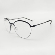 💎 頂級純鈦 💎 [檸檬眼鏡] Markus T DOT 015 241 德國品牌 消光深藍色極輕量圓形雙槓光學鏡框