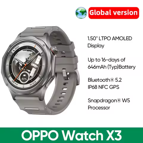 OPPO Watch X3 Smart Watch Global Version Ultra-Light Titanium Alloy Case 1.50" LTPO AMOLED Display 1
