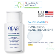 Toner BHA OBAGI Clenziderm MD Pore Therapy Exfoliating BHA Giúp Làm Sạch Mụn Và Tẩy Tế Bào Chết 148m
