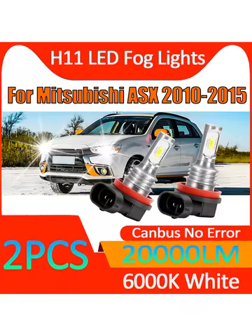 2PCS 90W High Power 20000LM H11 H8 H9 Fog Lights Canbus No Error LED Fog Lamps 12V 6000K White For M