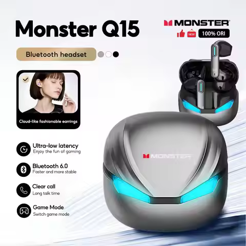 Monster Bluetooth Earphones True Wireless Q15 High-QualitySoundGamingNoise-CancelingSportsMagicSound