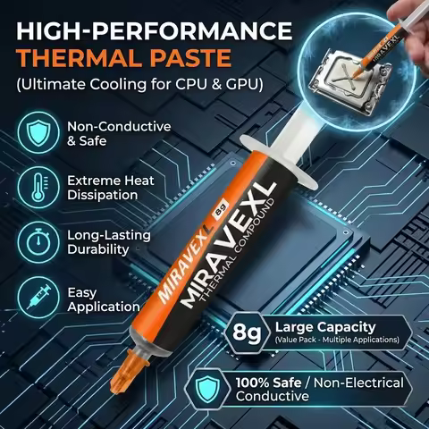 8g SIKEZHAN Non-Conductive Thermal Paste Safe Cooling Heatsink Compound Grease for CPU GPU PC PS5 Co
