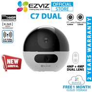 Ezviz C7 Dual Lens (4MP + 4MP) Pan/Tilt Two Way Talk Motion Detection 2K+ WiFi Indoor Security CCTV 