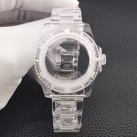 40mm Watch Case nh35 Case Transparent Acrylic Case For NH35 NH36 NH38 NH70 NH72 Movement Fit 28.5mm 