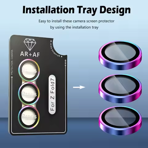 For Samsung Galaxy Z Fold 7 Phone Camera Lens Protector Individual Tempered Glass ZFold7 Fold7 5G Le