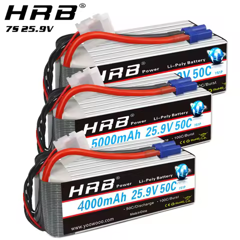 HRB 7S Lipo Battery 25.9V 5000mah 6000mah 4000mah 3300mah heli battery XT90 plug for 800 helicopter 