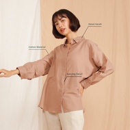 [STOCK UPDATE] BUCK COLLECTION IwearLure - Baju Atasan Kemeja Wanita Lunara Button Plain Tops Detail