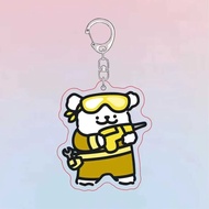 Cartoon line puppy MBTI personality Maltese acrylic keychain best friend cute pendant