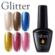 Milan สีทาเล็บเจล สีกริสเตอร์ ไดมอน / Glitter Diamond Color Series Nail Gel Polish  ขนาด 15 ml.