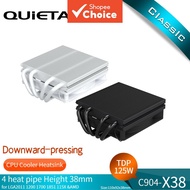 QUIETAI C904-x38 ITX CPU Cooler 4 Heatpipes Low-profile CPU Cooling, AMD/Intel/x99/LGA1700/1851/115X