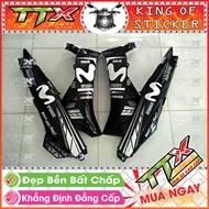 Tem Xe Sirius Đen Trắng Movistar - Tem Sirius Trắng Đen Siêu Đẹp - Mẫu Team Sirius Đen Trắng