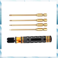 [G V W E] Hexagon Screwdriver Set 1.5, 2.0, 2.5, 3.0mm Quick Change Allen Key, Hex Wrench Tool for R