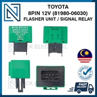 TOYOTA VIOS HILUX PERODUA MYVI ALZA 8 PIN LED Lights Relay Flashes 5 Times Flasher Relay Signal Rela