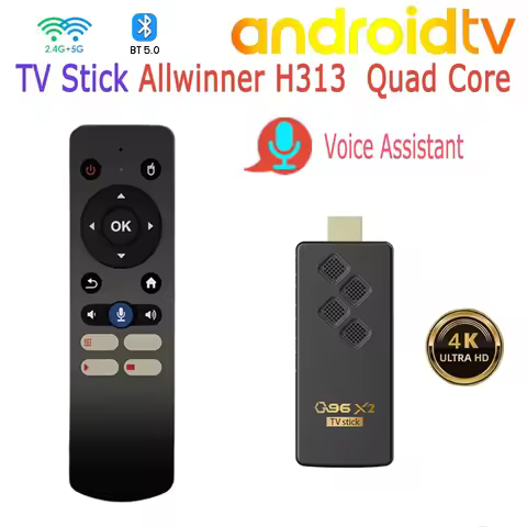 Q96 X2 TV Stick Android 12 WiFi 4G 5G HD 4K Streaming Media 2GB 16GB voice remote Allwinner H313 Qua