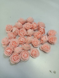 cfr03 topper bunga 3 cm rose mawar artificial foam flower spon hias - 05 orange