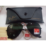 RayBan Aviator fashion classic black frame sunglasses
