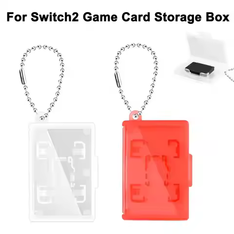 For Switch2 Mini Clear Game Card Case With Keychain Anti-lost Gaming Cards Storage Box for SWITCH Li