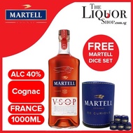 (1 Litre) Martell VSOP 1 Litre - Round, Refined And Balanced Blend  1 Martell Balut Dice Set