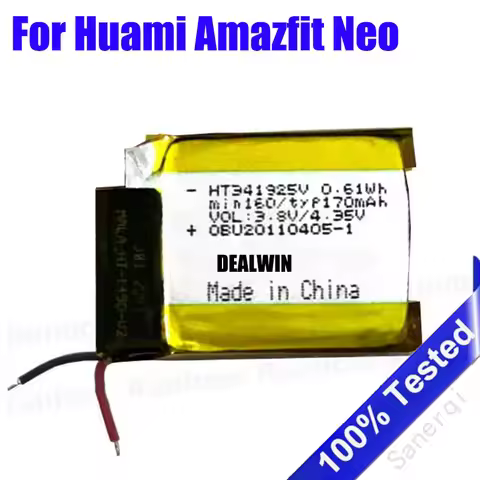 Smart Watch Battery for Huami Amazfit Neo PL341925V HT341925V Bateria + tools