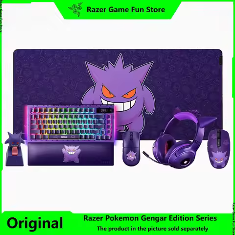 Razer Pokemon Gengar Edition Mouse Mat BlackWidow V4 Pro 75% Keyboard Gengar Wireless Mouse Gengar R