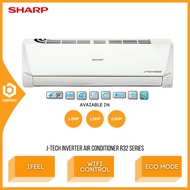 Sharp J-Tech Inverter Air Conditioner R32 1.0/1.5/2.0HP 5 Star Aircond AHX9VED2 AHX12VED2 AHX18VED Penghawa Dingin