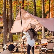 Camping tent made of thick canvas, sunshade, rainproof, UV protection, butterfly-shaped square canva