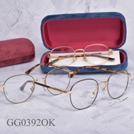 GU #Retro Round Frame Glasses Frame GG0392 Metal Myopia Glasses Frame Flat Glasses
