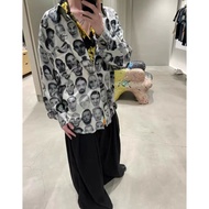 Magliano25ss Show Style AI Generate Profile Mid-Length Printed Long-Sleeved Shirt