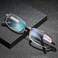 301 1pc Metal Squared Frame with Case Presbyopia Unisex Men Women Corrective Eyeglasses FDA 1.0 1.5 