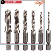 XS 1PC Tap Drill Bit Hex Shank HSS Threaded Bit Screw Machine Compound Tap M3-M10