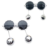 DiscoHippie Sunglasses Vintage Round 70s 80s Styles Circle Sunglasses Eyewear for Men Women Costumes