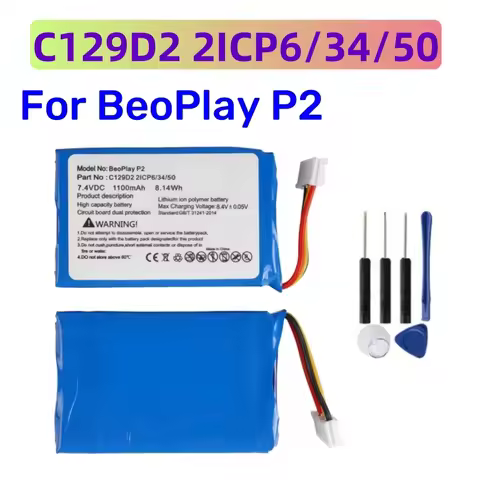 Speaker Battery For Bang & Olufsen C129D2 BeoPlay P2 Capacity 1100mAh / 8.14Wh Type Li-Polymer Volts