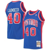 Bill Laimbeer Detroit Pistons jerseys featuring Donovan Mitchell and Chris Ness, authenticated by Be