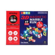 Okiedog EZLink 3D Magnetic Marble Run with Light 49PCS - Mainan Edukasi Anak (STEM)