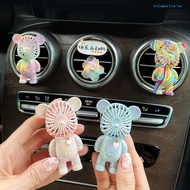 ||HL||Car Vent Freshener Health Aroma Cartoon Delicate Vehicle  Automatic Air Freshener Diffuser Fan for Gift