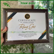 A4 size Honor Wooden Frame with STRAIGHT edges (to fit A4 certification), available in many luxuriou