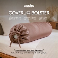 Casha Silk Cover Bolster | Bolster Case Premium Silksatin | Premium Silk Bolster Cover Soft, Coolsat