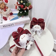 Women's Mini Crossbody Bag with Rabbit Pattern and Cute Lace Bow for Little Girls - Model DK333