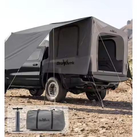 Quick Setup Truck Bed Tent with Detachable Awning, Suitable for 5.5t-8t Trucks, Waterproof Camping T