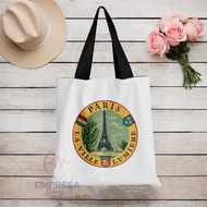 Paris France Eiffel Tower Vintage Travel Paris City Travel La Ville Lumiere Canvas Polyester Tote Ba