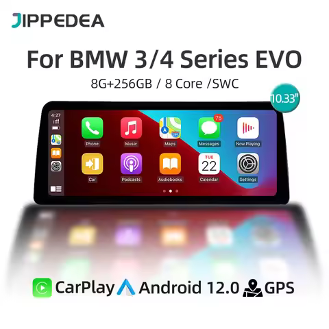 10.33" Android12 Car Radio For BMW 3/4 Series F30/F31/F34/F32/F33/F36/M3 EVO System 2018 CarPlay GPS