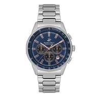 Beverly Hills Polo Club รุ่น BP3551X.350 Mens Stainless Steel Quartz Watch SilverBlue 43mm.